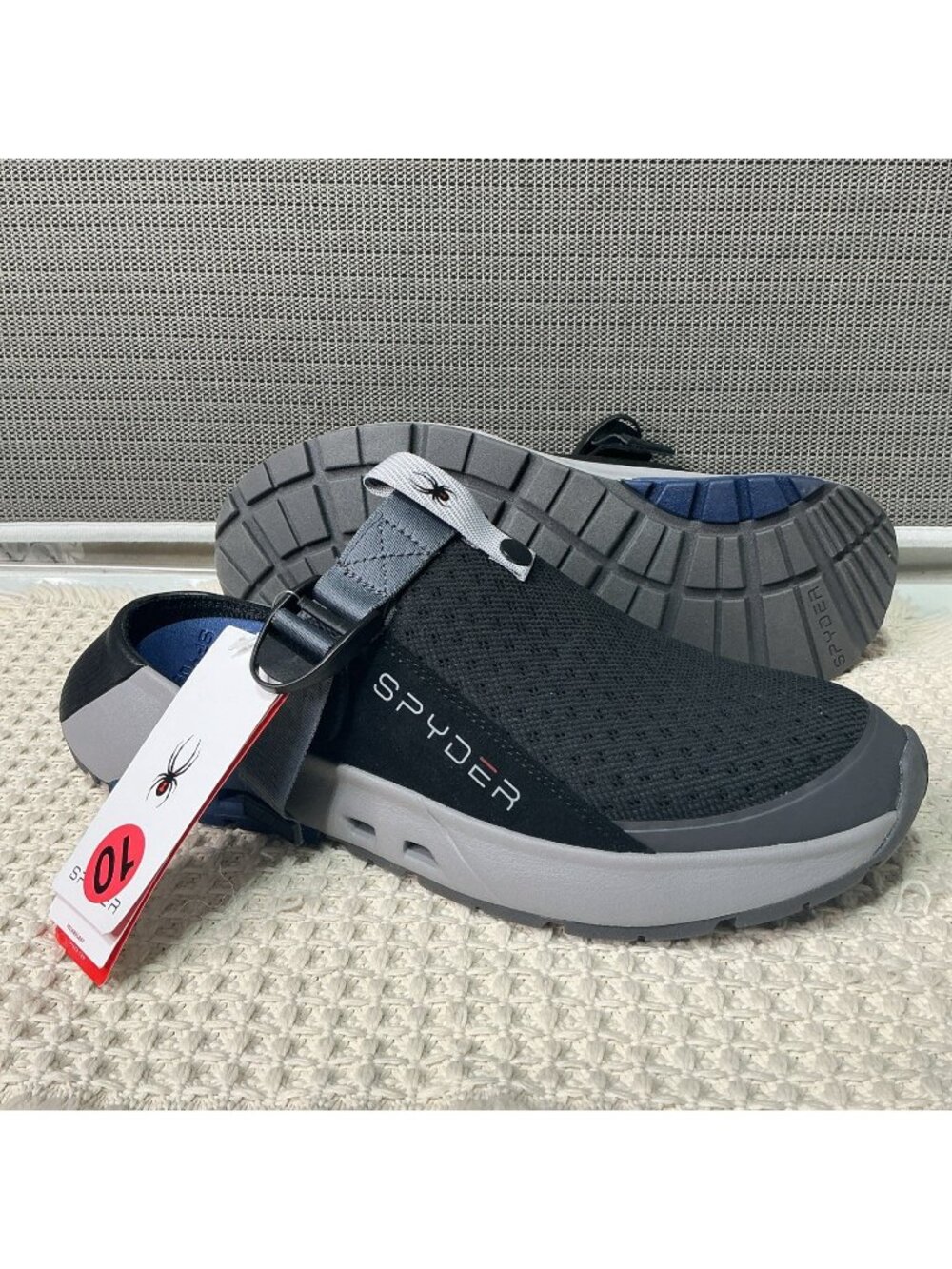 Spyder Ranger Sandals Water Black Clog Style Slip On Men US 10